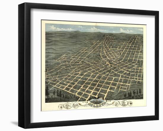 Atlanta Map II-null-Framed Giclee Print