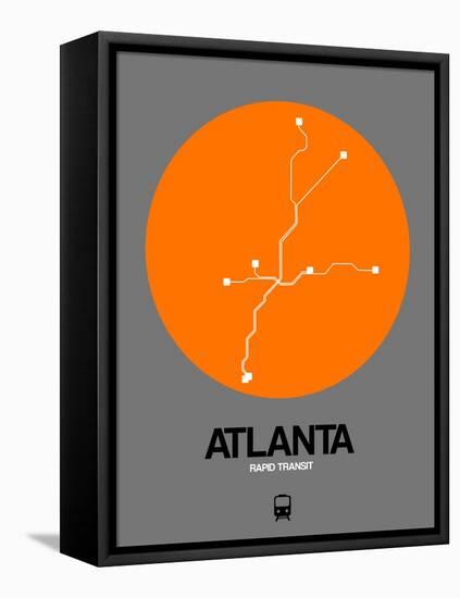 Atlanta Orange Subway Map-NaxArt-Framed Stretched Canvas