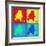 Atlanta Pop Art Map 1-NaxArt-Framed Premium Giclee Print