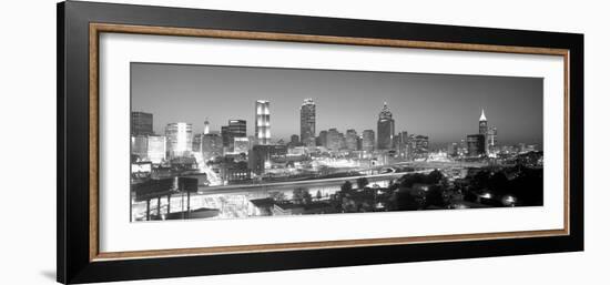 Atlanta Skyline at Dusk (After Olympics), Grayscale, Georgia-null-Framed Photographic Print