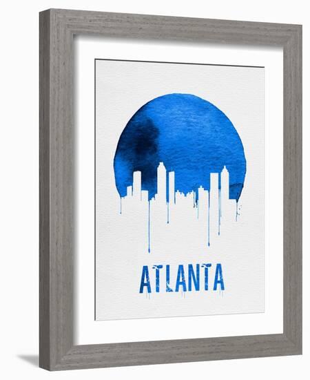 Atlanta Skyline Blue-NaxArt-Framed Art Print