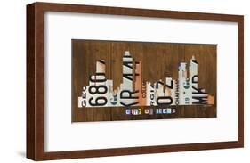 Atlanta Skyline-Design Turnpike-Framed Giclee Print
