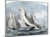 Atlanta, "Tidal Wave," and "Mischief" in An America's Cup Race Off Sandy Hook, NJ, 1881-null-Mounted Giclee Print