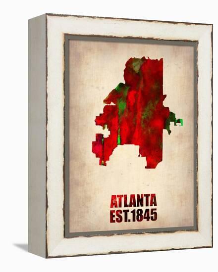 Atlanta Watercolor Map-NaxArt-Framed Stretched Canvas