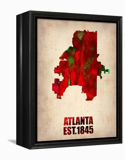 Atlanta Watercolor Map-NaxArt-Framed Stretched Canvas