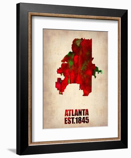 Atlanta Watercolor Map-NaxArt-Framed Art Print