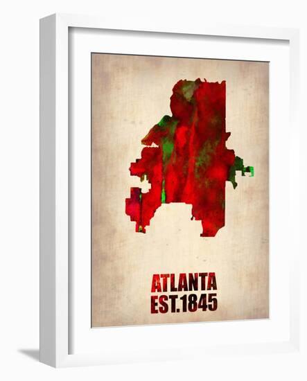 Atlanta Watercolor Map-NaxArt-Framed Art Print