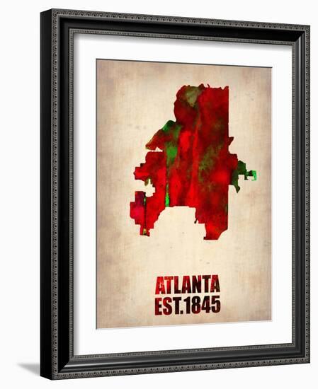 Atlanta Watercolor Map-NaxArt-Framed Art Print