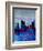 Atlanta Watercolor Skyline-NaxArt-Framed Art Print