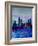 Atlanta Watercolor Skyline-NaxArt-Framed Art Print