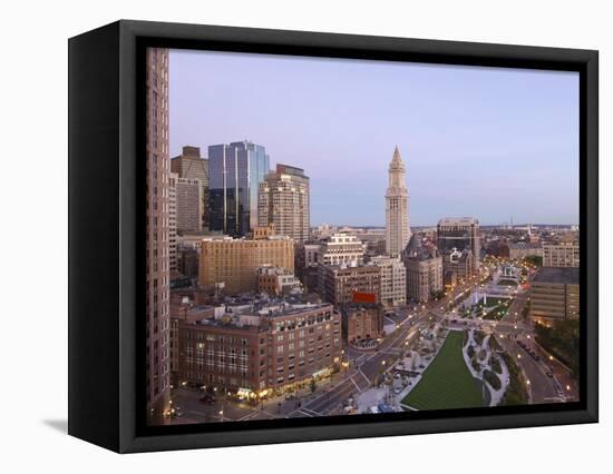 Atlantic Avenue and Customs House, Boston, Massachusetts, USA-John Coletti-Framed Premier Image Canvas