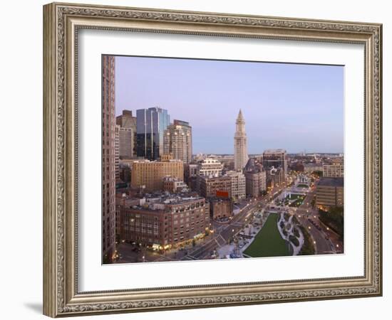 Atlantic Avenue and Customs House, Boston, Massachusetts, USA-John Coletti-Framed Photographic Print