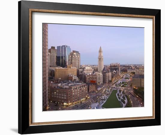 Atlantic Avenue and Customs House, Boston, Massachusetts, USA-John Coletti-Framed Photographic Print