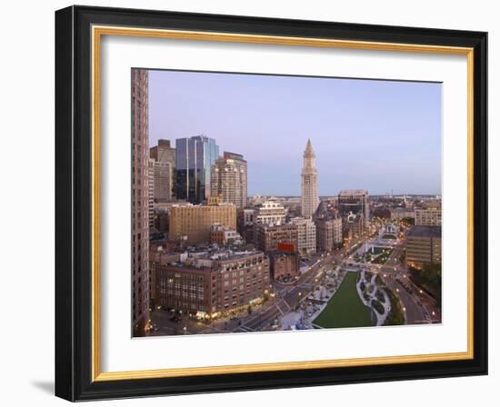 Atlantic Avenue and Customs House, Boston, Massachusetts, USA-John Coletti-Framed Photographic Print