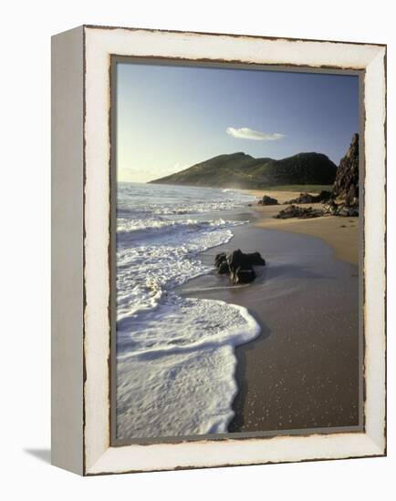 Atlantic Beach of St. Kitts, Caribbean-Robin Hill-Framed Premier Image Canvas