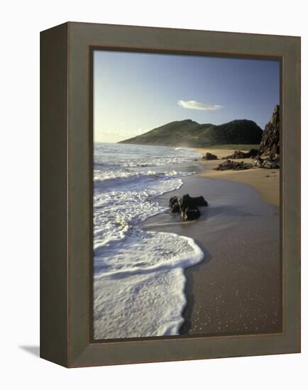 Atlantic Beach of St. Kitts, Caribbean-Robin Hill-Framed Premier Image Canvas