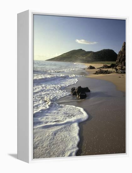 Atlantic Beach of St. Kitts, Caribbean-Robin Hill-Framed Premier Image Canvas