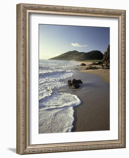 Atlantic Beach of St. Kitts, Caribbean-Robin Hill-Framed Photographic Print