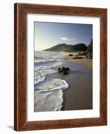 Atlantic Beach of St. Kitts, Caribbean-Robin Hill-Framed Photographic Print