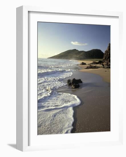 Atlantic Beach of St. Kitts, Caribbean-Robin Hill-Framed Photographic Print