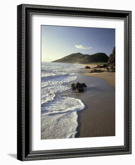 Atlantic Beach of St. Kitts, Caribbean-Robin Hill-Framed Photographic Print