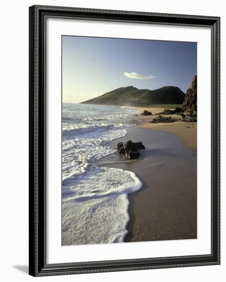 Atlantic Beach of St. Kitts, Caribbean-Robin Hill-Framed Photographic Print