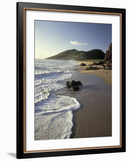 Atlantic Beach of St. Kitts, Caribbean-Robin Hill-Framed Photographic Print