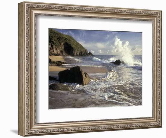 Atlantic Beach of St. Kitts, Caribbean-Robin Hill-Framed Photographic Print