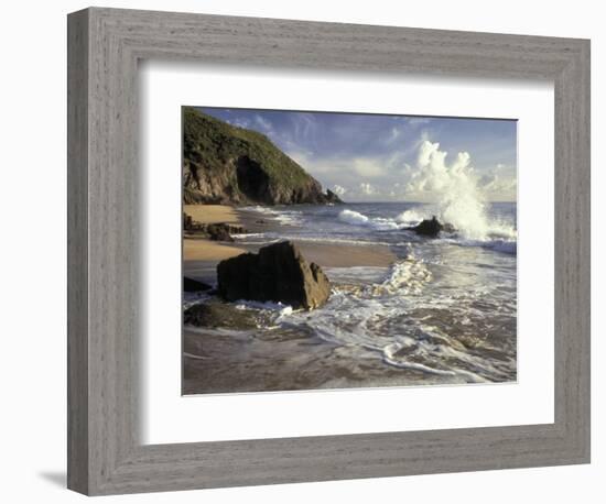 Atlantic Beach of St. Kitts, Caribbean-Robin Hill-Framed Photographic Print