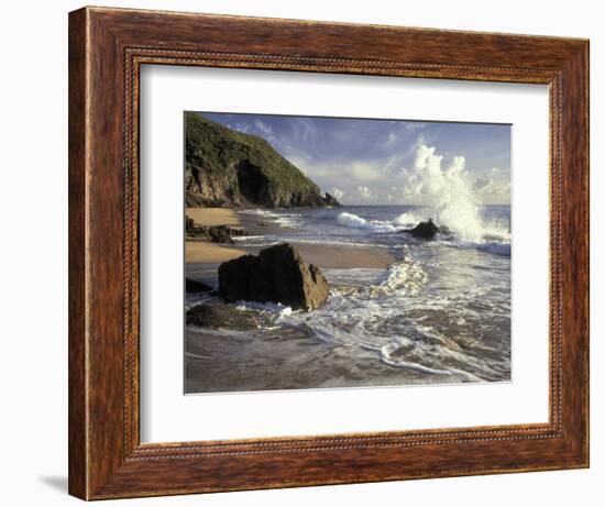 Atlantic Beach of St. Kitts, Caribbean-Robin Hill-Framed Photographic Print