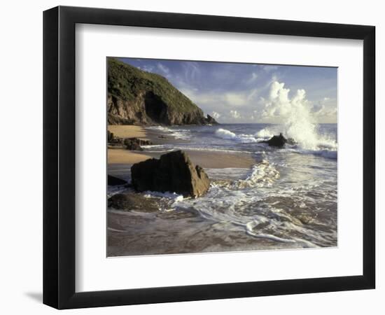 Atlantic Beach of St. Kitts, Caribbean-Robin Hill-Framed Photographic Print