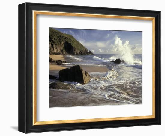 Atlantic Beach of St. Kitts, Caribbean-Robin Hill-Framed Photographic Print