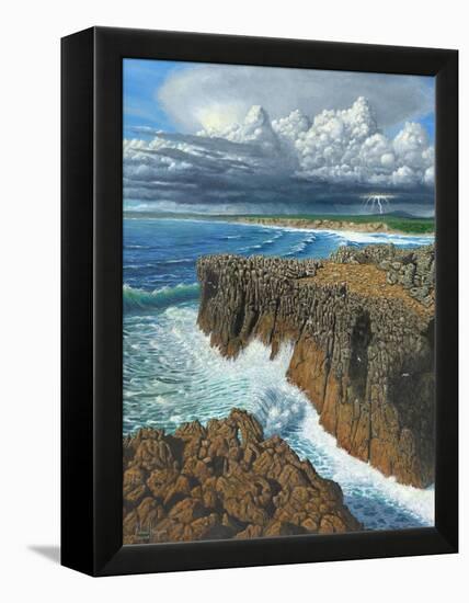 Atlantic Breakers Pontal Portugal-Richard Harpum-Framed Stretched Canvas