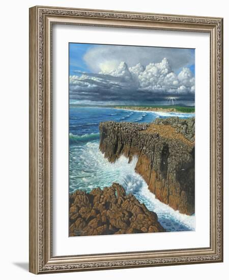 Atlantic Breakers Pontal Portugal-Richard Harpum-Framed Art Print