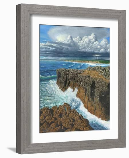 Atlantic Breakers Pontal Portugal-Richard Harpum-Framed Art Print