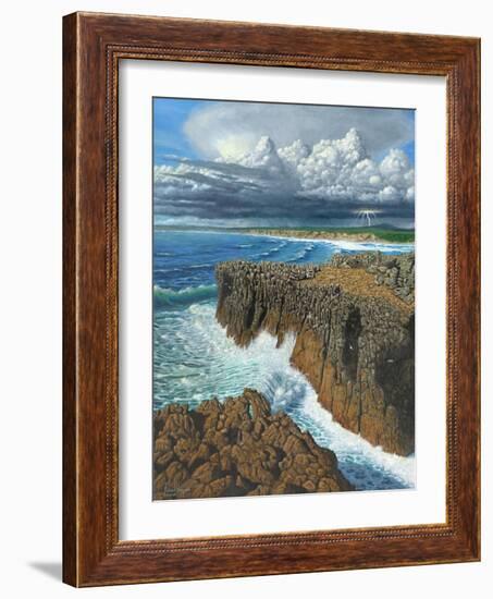 Atlantic Breakers Pontal Portugal-Richard Harpum-Framed Art Print