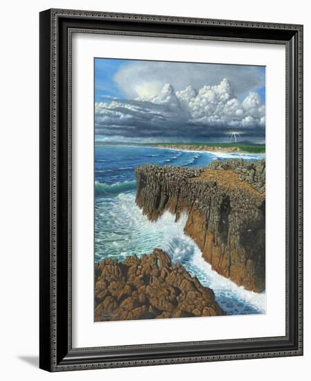 Atlantic Breakers Pontal Portugal-Richard Harpum-Framed Art Print