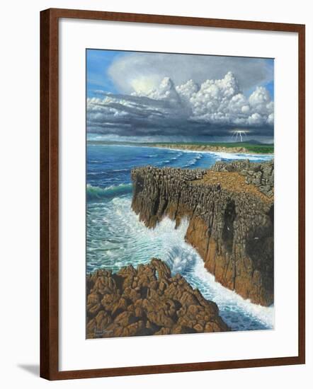 Atlantic Breakers Pontal Portugal-Richard Harpum-Framed Art Print