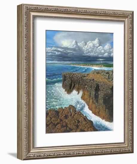 Atlantic Breakers Pontal Portugal-Richard Harpum-Framed Art Print