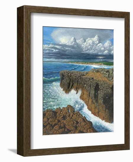 Atlantic Breakers Pontal Portugal-Richard Harpum-Framed Art Print