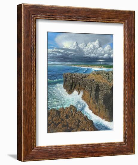 Atlantic Breakers Pontal Portugal-Richard Harpum-Framed Art Print