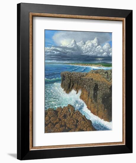 Atlantic Breakers Pontal Portugal-Richard Harpum-Framed Art Print