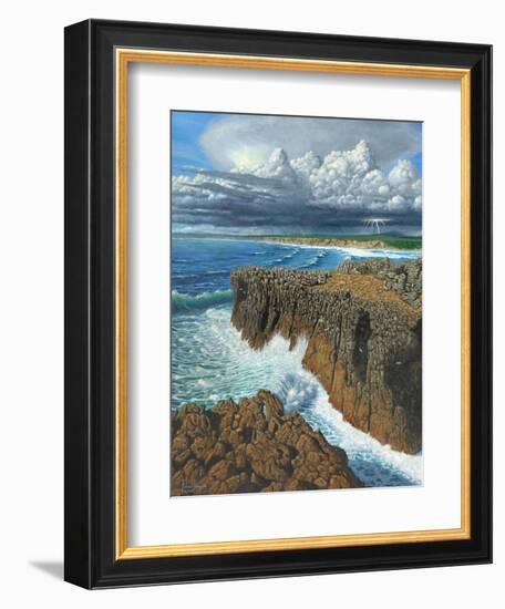 Atlantic Breakers Pontal Portugal-Richard Harpum-Framed Art Print