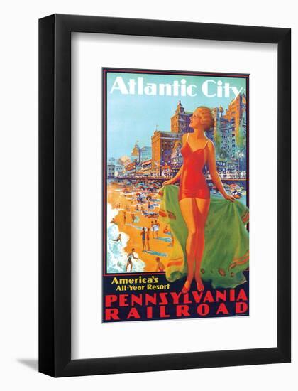 Atlantic City, America's All Year Resort-Edward M^ Eggleston-Framed Art Print