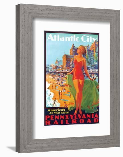 Atlantic City, America's All Year Resort-Edward M^ Eggleston-Framed Art Print