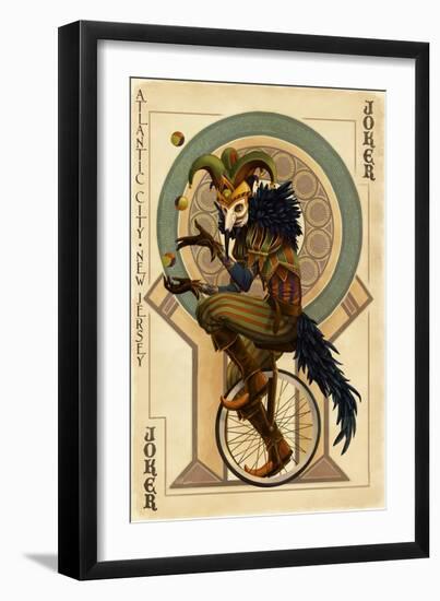 Atlantic City, New Jersey - Joker-Lantern Press-Framed Art Print