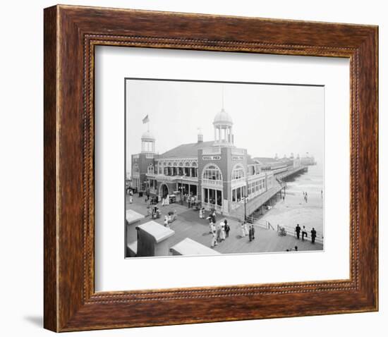 Atlantic City Steel Pier, 1910s-Vintage Photography-Framed Art Print