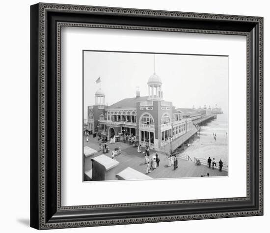 Atlantic City Steel Pier, 1910s-Vintage Photography-Framed Art Print