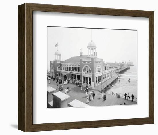 Atlantic City Steel Pier, 1910s-Vintage Photography-Framed Art Print