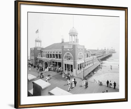 Atlantic City Steel Pier, 1910s-Vintage Photography-Framed Art Print